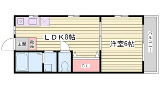 リリーオブザヴァレー【2階】の間取り