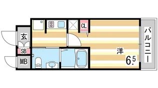 エステムプラザ神戸大開通ルミナス【5階】の間取り
