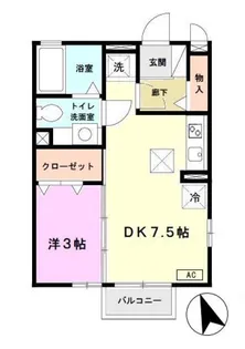 ドルチェ鈴蘭【1階】の間取り