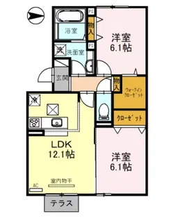 ラ・ヴェール鈴蘭【3階】の間取り