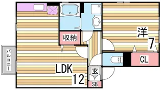 ソレアード B棟【2階】の間取り