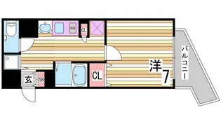 プレサンス神戸駅前グランツ【5階】の間取り