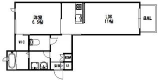 ヴィラージュ山手【1階】の間取り