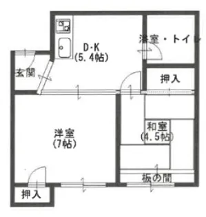 丸カントリーコーポ【4階】の間取り