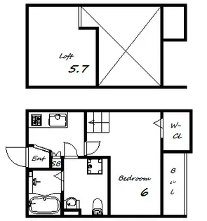 ルネッタ新長田【1階】の間取り