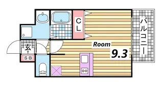 プレサンス神戸裁判所前デリシア【4階】の間取り