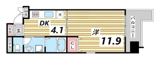 デコール神戸II【6階】の間取り