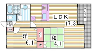 レジディア三宮東【15階】の間取り