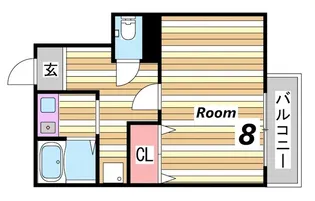 ハーベストヒル【1階】の間取り