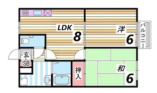ソレアード プラーサ【1階】の間取り