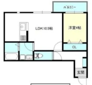 グランレーヴ上沢【1階】の間取り