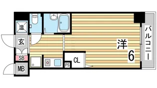 エステムコート神戸西【8階】の間取り
