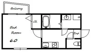 シャトーブリックII【1階】の間取り