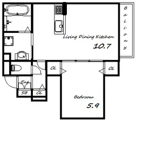 クラヴィーア【1階】の間取り