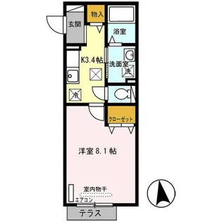 グローリア若葉台【1階】の間取り