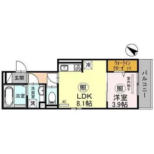 ブリランテ川西通【2階】の間取り