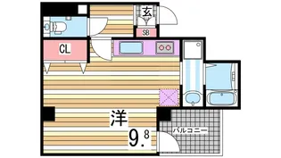 マイファーレ神戸【6階】の間取り