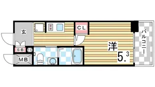 エスリード神戸WEST【6階】の間取り