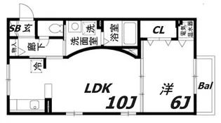 ヒルサイドレジデンスB棟【2階】の間取り