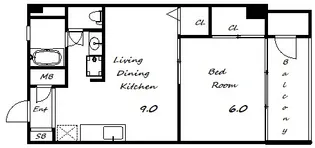 湊川センタービルB【5階】の間取り