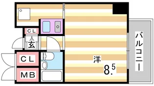 ライオンズマンション神戸西元町【4階】の間取り