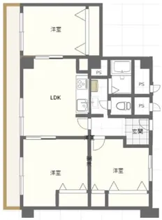 諏訪山スカイハイツ【4階】の間取り