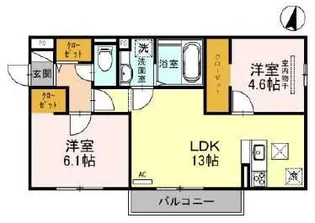 ラ・ヴェール杉尾台【3階】の間取り