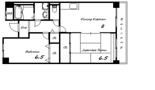 サンリッジ湊川【4階】の間取り