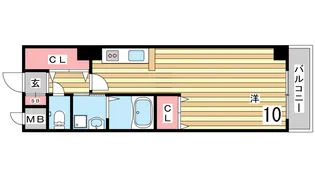 タカマツ神戸駅南通【10階】の間取り