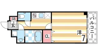 スワンズ新神戸ウィータ【8階】の間取り