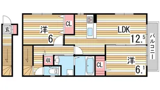 ソレーユ・コート A棟【2階】の間取り