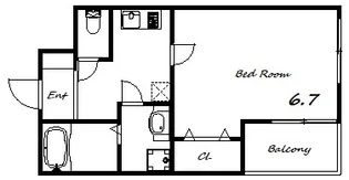 ワコーレヴィータ大開ステーシア【1階】の間取り