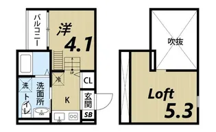 オリーブテラス神戸【2階】の間取り