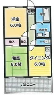 ロワジール山手【5階】の間取り