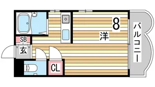 カサイマンション【1階】の間取り