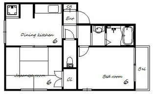 セジュール楠谷【2階】の間取り