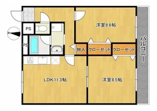 ハイツ西町【1階】の間取り