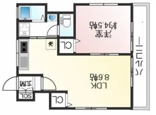 ラムール長田【5階】の間取り