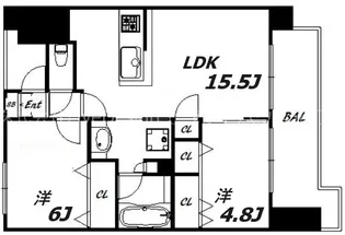 ワコーレザ・神戸トアロード【8階】の間取り