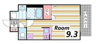 ライジングコート三宮マリーナシティ【5階】の間取り