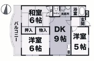 落合ハイツA棟【3階】の間取り