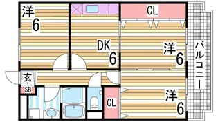 シュロスアリノ【3階】の間取り