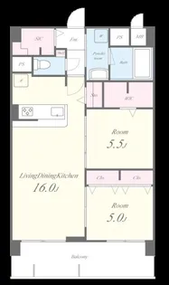 エクセルハイム東灘【2階】の間取り