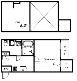 ルネッタ新長田【2階】の間取り