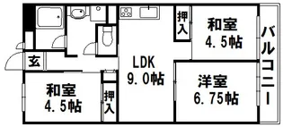 有野(16)団地西ビル【4階】の間取り