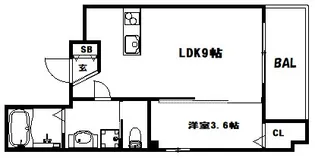 フルール新長田【4階】の間取り