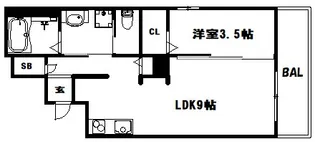 フルール新長田【4階】の間取り