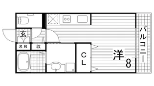 モンテマーレ北野【8階】の間取り