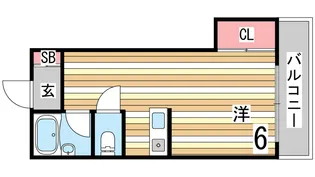 ハイツ本山南【3階】の間取り