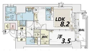 エステムコート神戸元町通IITHE SALON【2階】の間取り